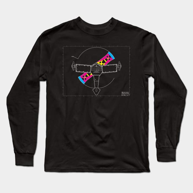 HiJinx Fusion CAD Drawing Featuring Long Bar for BattleBots Long Sleeve T-Shirt by Offbeat Robotics